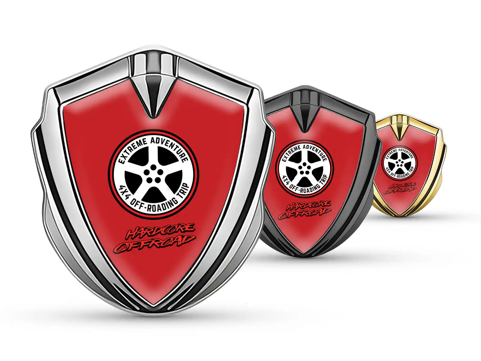 Car Brand Badges Racing Look Glossy Finish